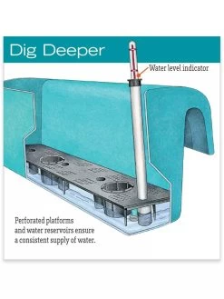 Viva Self-Watering Balcony Railing Planter -Outdoor Garden Care Shop hiw 8586699